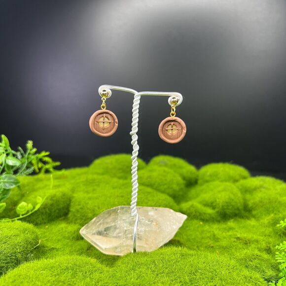 Fairy Window Polymer Clay Hypoallergenic Handmade Dangle Earrings Hobbit Fairy - Picture 2 of 10